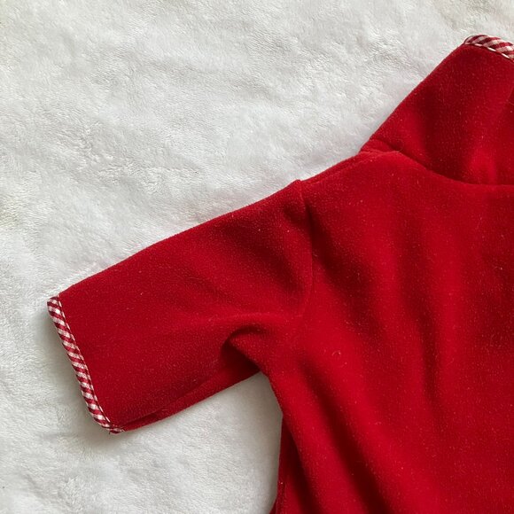 Baby Gap 0-3M Red Fleece Housecoat Heart Cozy VGUC Infant Robe - Picture 13 of 16